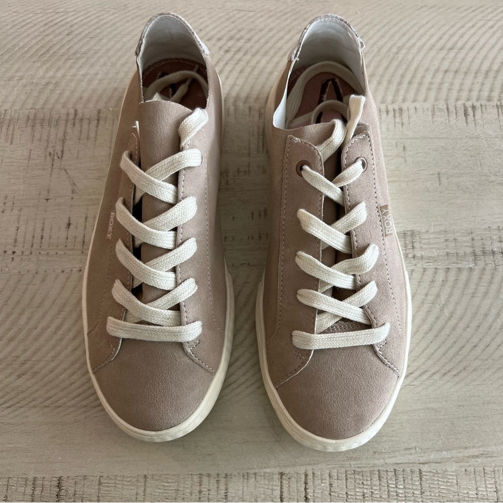 Roxy Coral Tides Sneakers Taupe Size 7.5 - Picture 3 of 9